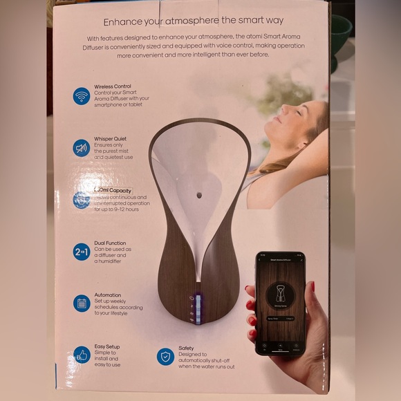 NIB Atomi Smart Aroma Dual Action Diffuser and Humidifier - Picture 10 of 12